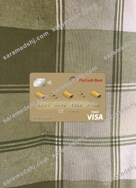 Albania Procredit bank visa card photolook front